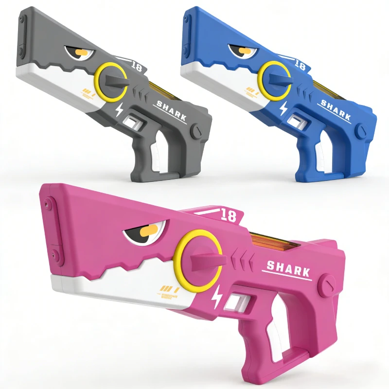Large Capacity Electric Water Gun High Pressure Long Range Spray Automatic Water Absorption Shark Water Blaster Summer Toy