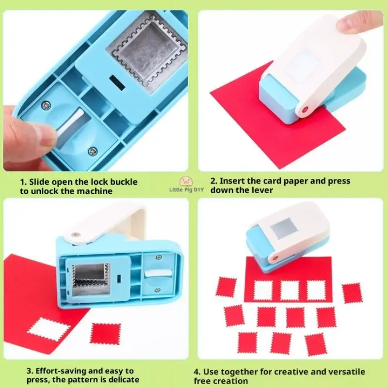 Rectangle Postage Stamp Shape Lever Action Craft Punch For Paper Crafting/Scrapbooking Multipurpose Materials Punch Tool