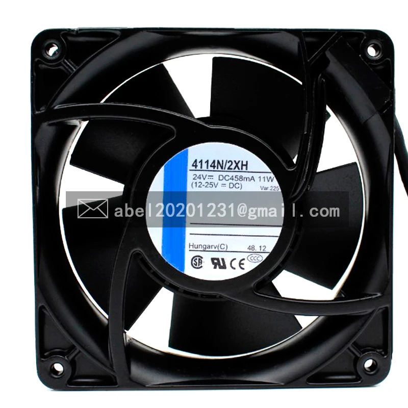 BRAND NEW ORIGINAL 4114N/2XH 4114 N/2 XH DC 24V 11W 3WIRE COOLING FAN 12038 12CM 120*120*38MM