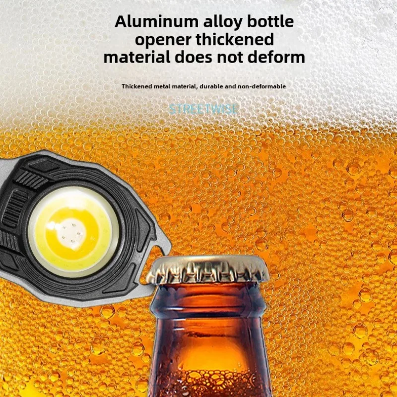 COB Work Lights 3 Gears Multifunction Rechargeable Flashlight with Cigarette Lighter Screwdriver LED Keychain Lamp for Camping