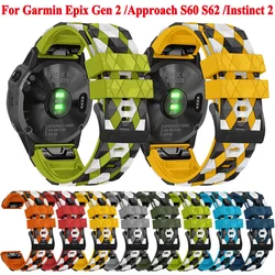 QuickFit Silicone Strap For Garmin Forerunner 965 955 935 945 LTE S62 S60 Instinct Epix Gen 2 Band 26mm 22mm Bracelet Wristbands