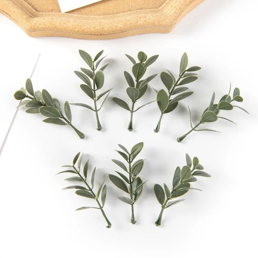 Künstliche Pflanzen Blätter Hochzeit Brautsträuße Outdoor Garten Haus Vase Tisch Kranz Dekoration DIY Geschenk Hintergrund Wand Günstig