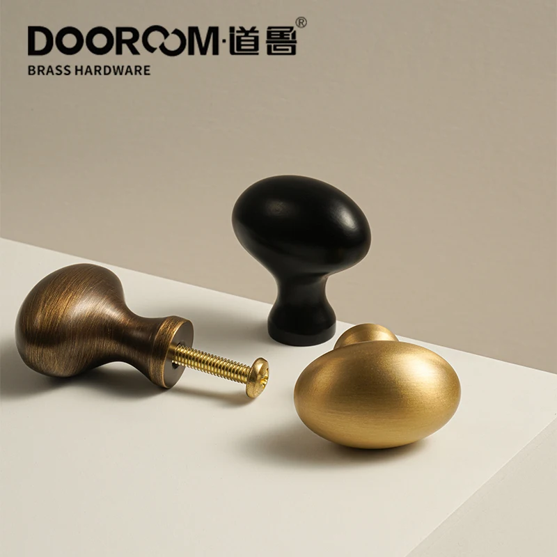 

Dooroom Brass Egg Furniture Handles Wardrobe Dresser Cupboard Cabinet Door Drawer Shoe Box Pulls Pastoral Mediterranean Knobs