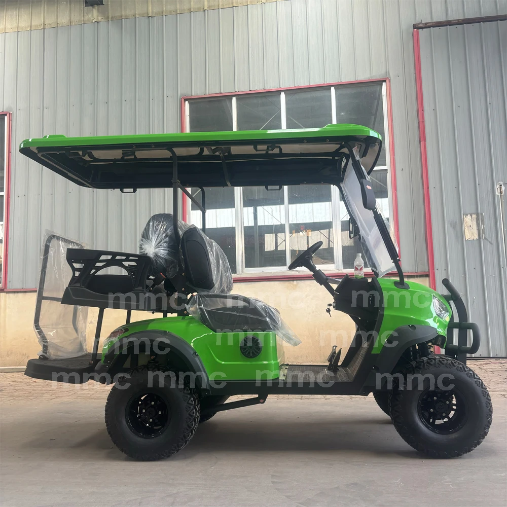 نوعية جيدة العلامة التجارية الجديدة عربات الغولف الكهربائية 4 عجلات عربة جولف صغيرة 48 فولت 72 فولت 5000 واط 4 مقاعد سريعة قابلة للطي عربة جولف #4