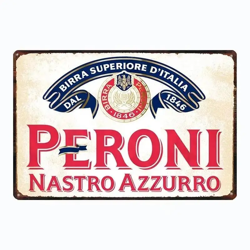 الألمانية بلجيكا البيرة بيروني WATERLOO ريترو خمر معدن القصدير علامات ملصق لغرفة بار حانة نادي رجل الكهف الجدار الديكور A-217 #4