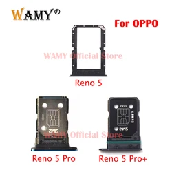 WAMY New Sim Card Slot Holder Tray For OPPO Reno 5 Pro/ Reno 5/ Reno 5 Pro Plus Sim Reader Socket Repair Parts