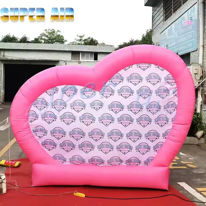 การเฉลิมฉลองวันวาเลนไทน์อันยิ่งใหญ่หัวใจรักพองสีชมพูสําหรับตกแต่งงานแต่งงาน