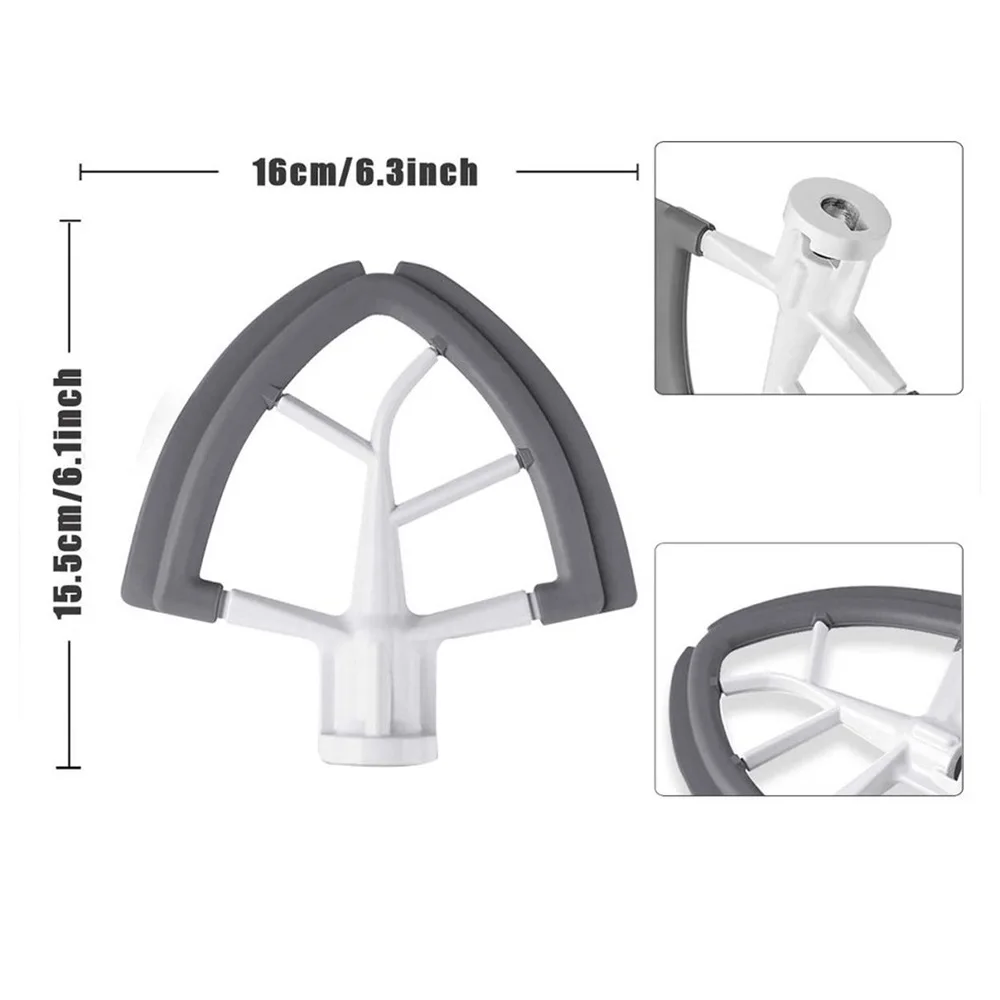 Replacement for 4.5-5QT Beater,Tilt-Head Flat Beater,Silicone Mixer Paddle,Home Kitchen Mixing Attachment,Flat Beater