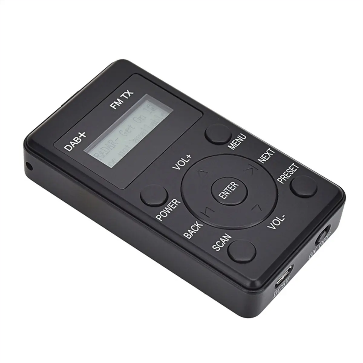 A14G Portable Radio Pocket FM + Digital Display Stereo Receiver LCD Built-In Battery Earphone Support Calendar