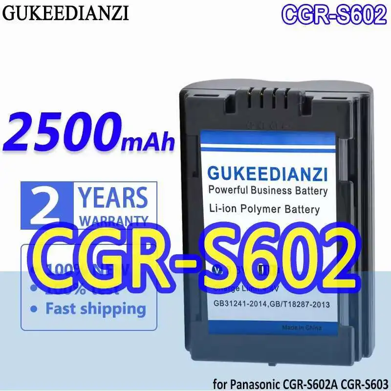 

Camera Battery Cgr-S602 2500Mah For Panasonic Cgr-S602A Cgr-S603 Dmw-BL14 Lumix Dmc-L1 Dmc-LC40 Dmc-LC5 Leica DIGILUX1