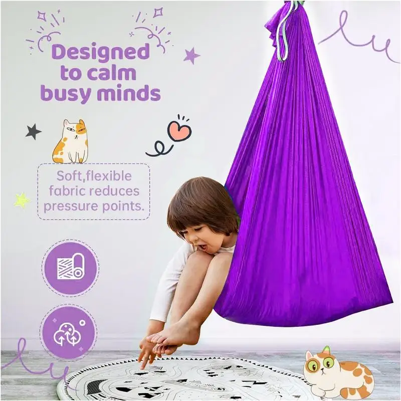 Balançoire sensorielle pour enfants, hamac de jeu pour tout-petits, balançoire à bascule intérieure pour chambre à coucher, aire de jeux, pépinière, salle de classe, maison dans les arbres