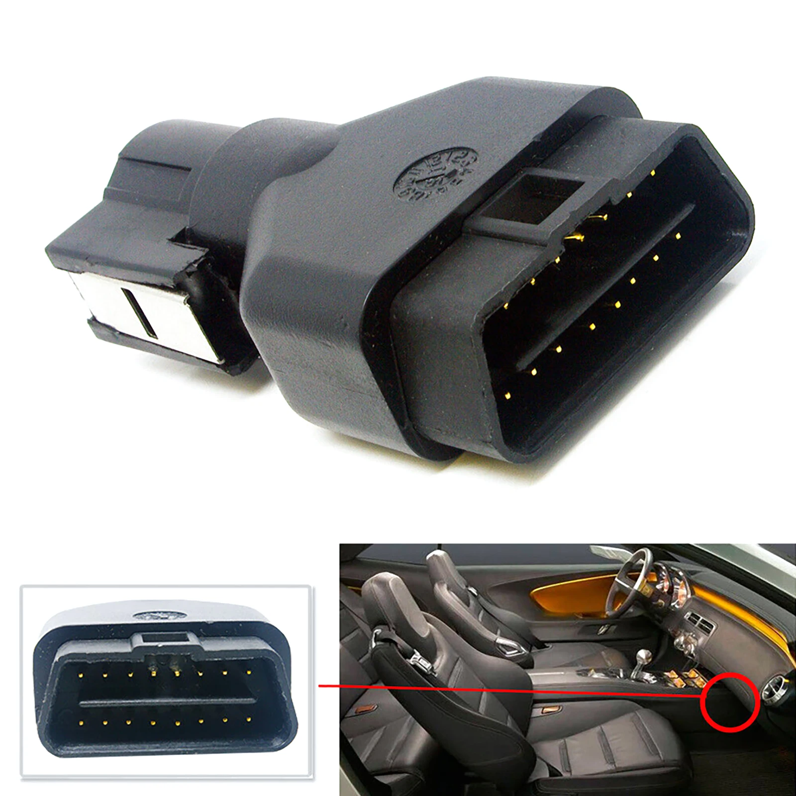 

16Pin to 19Pin OBD2 Scanner Adapter Cable for GM TECH2 Diagnostic Tool Male to Female Connector Converter for Vehicle Diagnostic