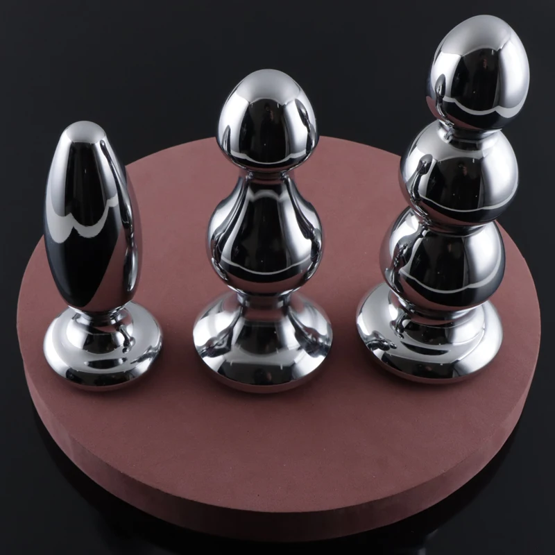 New Stainless Steel Prostate Massage Butt Plug Heavy Anus Beads with Ball Sex Toys for Men/ Women/Gay Metal Anal Plugs Anus Toys