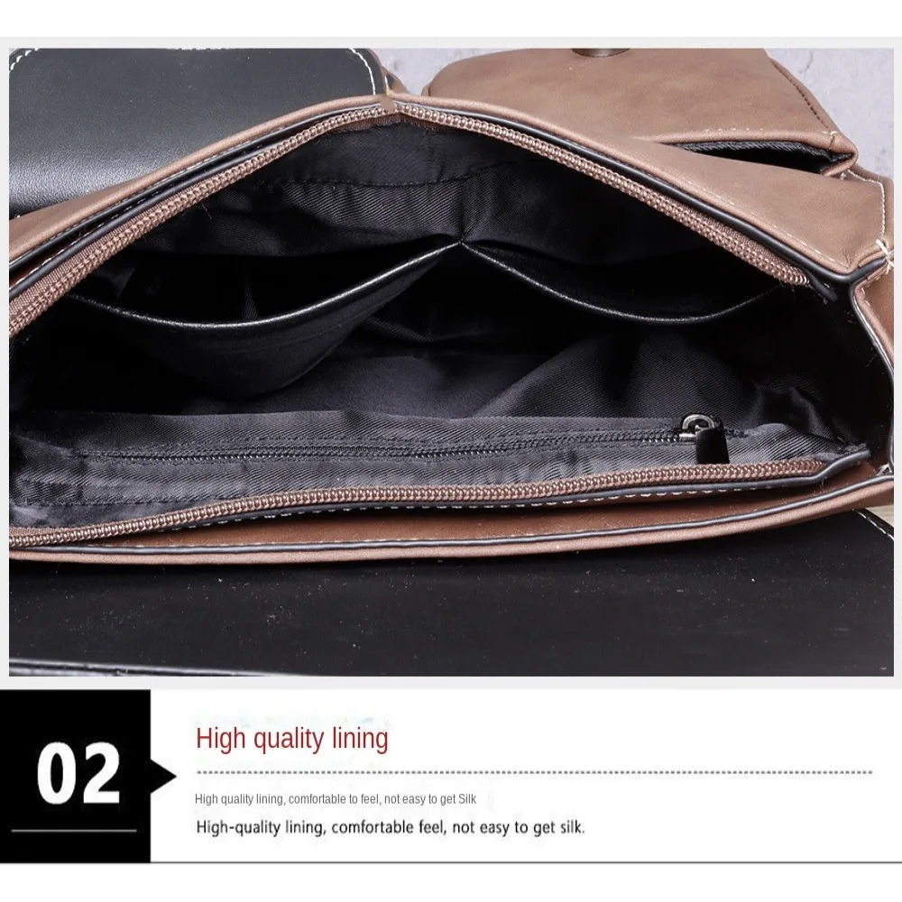 Heren Schoudertas Pu Lederen Business Messenger Bag Voor Man 2022 Nieuwe Vintage Kleine Mannelijke Crossbody Tassen Designer Handtassen