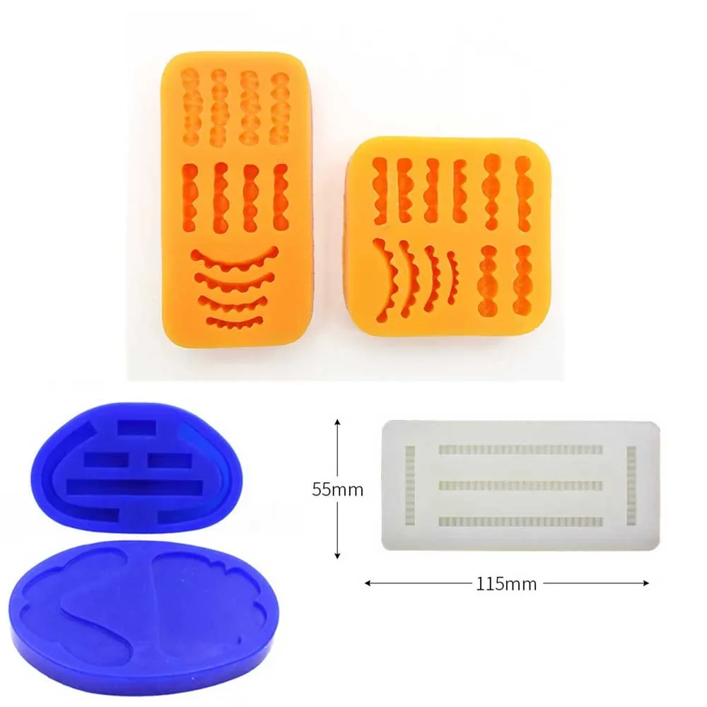 2PCS Dental Lab Inverted Mold Wax Rubber Model Base Denture Laboratory Wax Teeth Rubber Model Dental Material