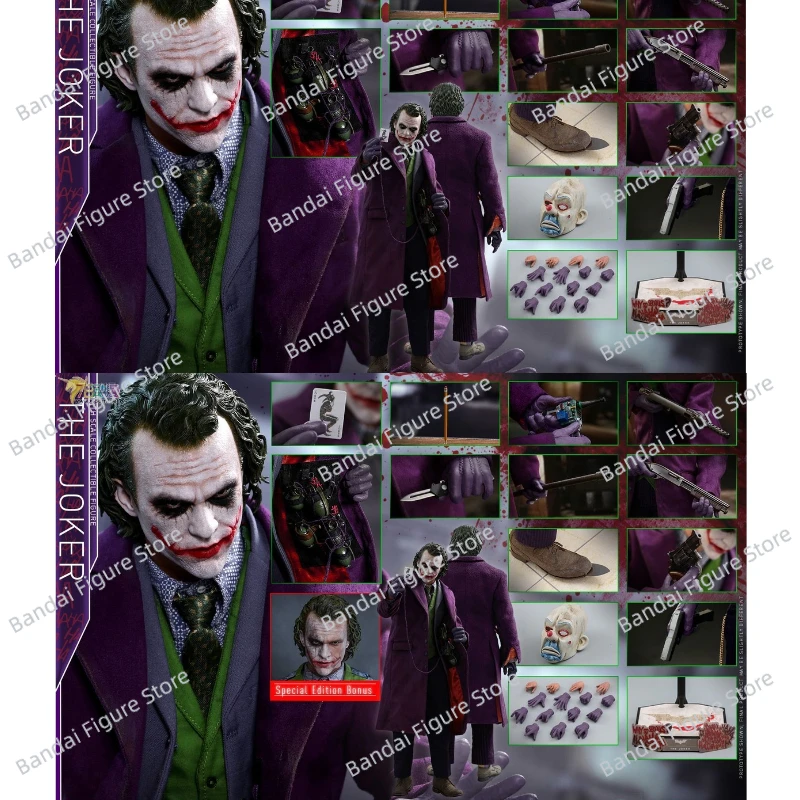 

HT HotToys 1/4 QS010 The Joker Heath Ledger Villain Action Figure Batman Dark Knight Movie Role Original Delicate Figurine