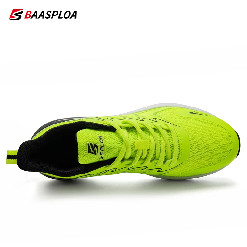 Baasploa-zapatos deportivos para hombre, zapatillas de correr transpirables de malla, ligeras y coloridas, antideslizantes con cordones, novedad de