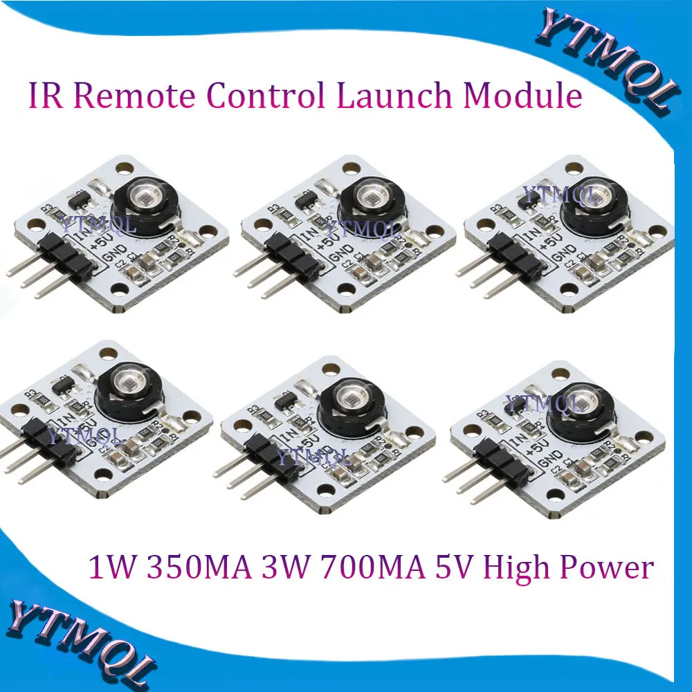 1W 350MA 3W 700MA 5V Daya Tinggi Inframerah Ray IR Remote Control Modul Peluncuran Papan Pemancar Peluncur 940nm LED Mainan RC