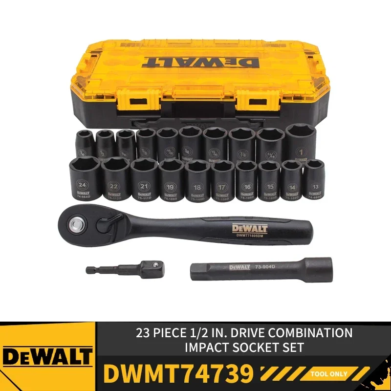 DEWALT Hand Tools Drive Combination Socket  Wrench Accessory Set Power Tool Accessories Automotive