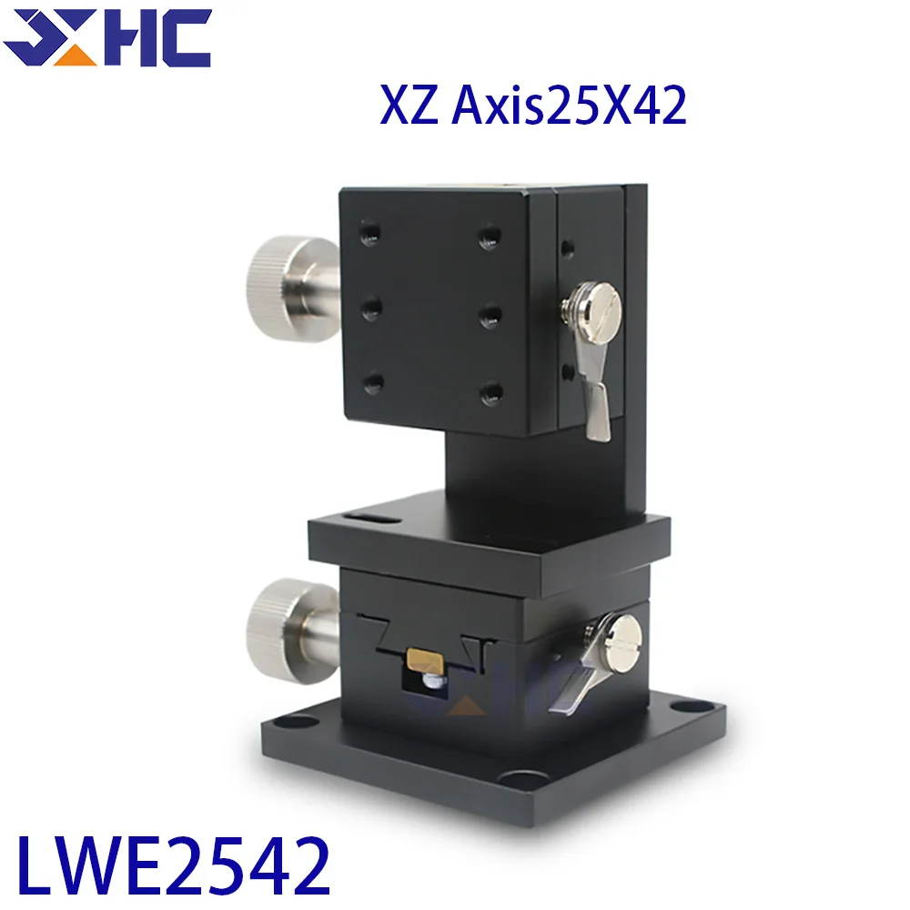 XZ Axis LWE2542 25*42 Dovetail Groove Sliding Table Manual Platform Rack and Pinion Drive High Precision Knob Fine-Tuning Slide