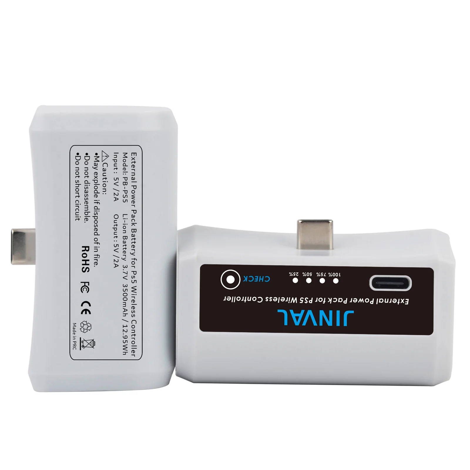 Bateria do kontrolera JINVAL PS5 3500mAh, baterie do kontrolera bezprzewodowego PS5 PS 5, zewnętrzny powerbank LED, akcesoria do gier — zdjęcie produktu 2