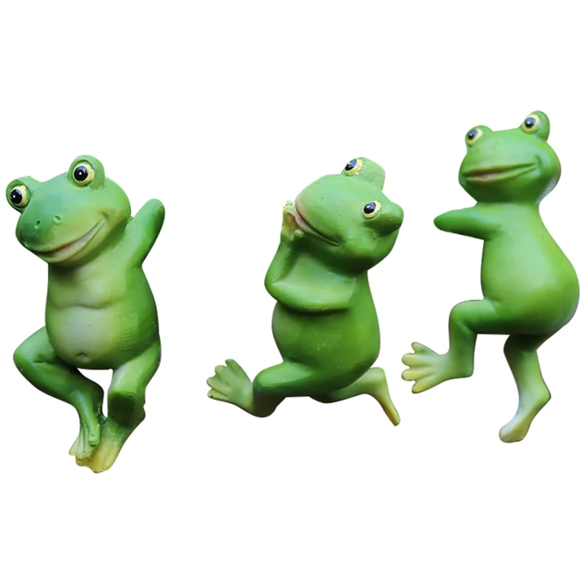 Cute Frog Figurines Hanging Animal Statue, Resin Pot Climbing Sculpture Outdoor Statues Ornaments Decor for Flower Pot