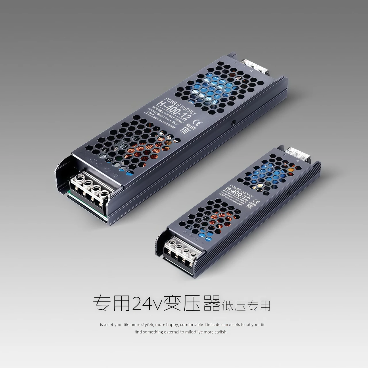 Ultra-thin Switching Power Supply DC 12V 24V  60W 100W 300W 400W Transformer AC186-240V Source Adapter SMPS For LED Strips CCTV