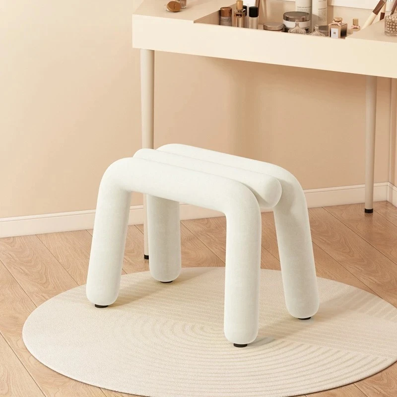 Light luxury cream style dressing stool, shoe changing stool, colorful party stool, activity stool, living room leisure stool