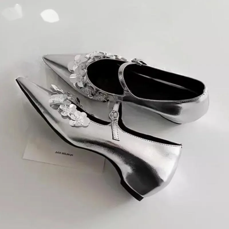 

Туфли Marie Janes с цветочным узором, босоножки на каблуке с острым носком, женская обувь на высоком каблуке, трендовое летнее платье, элегантные туфли-лодочки Mujer