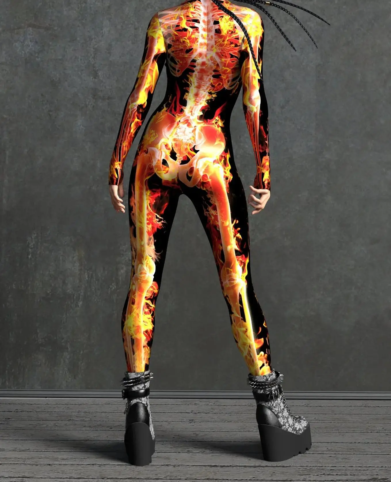 Armour Cyber Damen Cosplay Punk Jumpsuit Kostüm für Feiertage, Halloween-Party, Ausgefallene Aufführungen, Bodysuits, Rompers, Zentai – Detail 14
