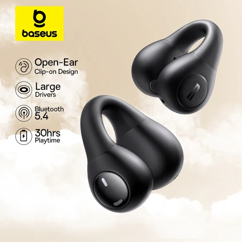 Imagen 1 del producto Baseus Bass 15 Clip auriculares abiertos inalámbricos Bluetooth 5,4 Clip de oreja auriculares deportivos TWS auriculares ENC de 2 micrófonos