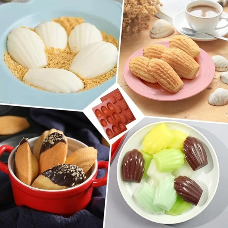 마들린 몰드 실리콘 마들린 쿠키 팬, 들러붙지 않는 베이킹 팬, 프랑스 디저트 만들기, 마들린 쿠키 베이킹 도구