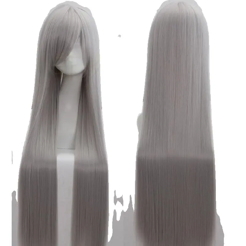 

Long Straight Cosplay Wig Black Purple Black Red Pink Blue Dark Brown 100 Cm Synthetic Hair Wigs