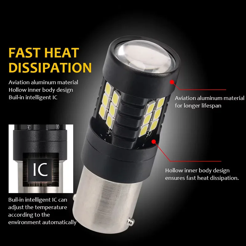 2pcs LED Reverse Light Blub Lamp P21W BA15S Canbus For VW Passat B5 B5.5 B6 Golf mk3 mk4 mk5 mk6 3 4 5 6 Polo 6n 6r 9n Touran