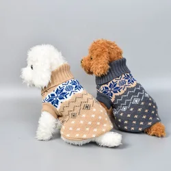 Winter Dog Clothes Warm Pet Dog Sweater for Small Medium Dogs Knitted Puppy Cat Coat Chihuahua French Bulldogs Yorkie Customes