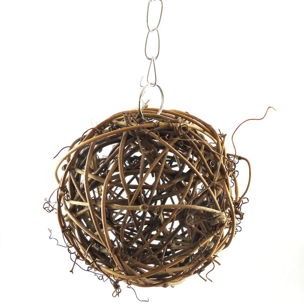 

2pcs Parrot Swing Toys Durable Rattan Balls Bird Stimulation Small Bamboo Toys For Parakeets Cockatiels Pet Bird Accessories