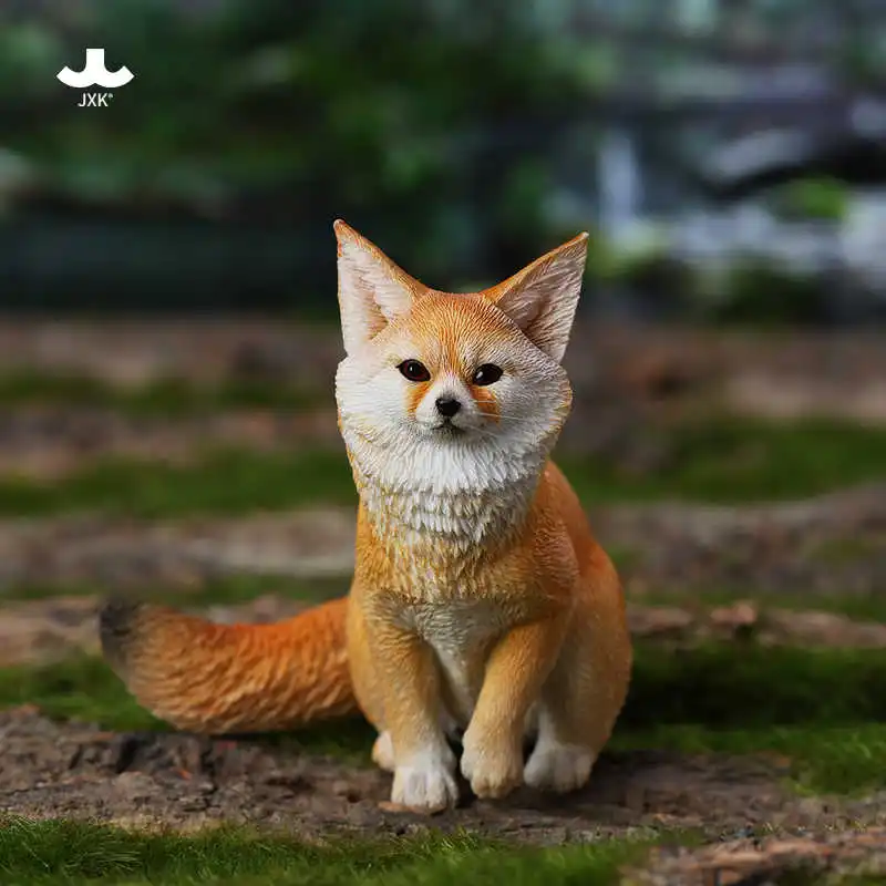 1/6 JXK Little Fox Model Simulation Animal Small Ornamenttoys Accessories Resin Doll Decorate Exquisite  Gift Decorations