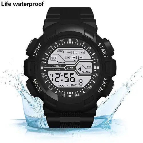 Reloj deportivo multifunción a la moda para Hombre, relojes de pulsera digitales militares luminosos electrónicos LED resistentes al agua, Reloj para Hombre