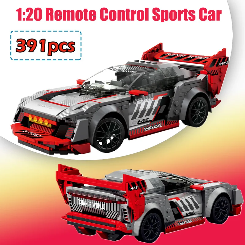 MOC 391 pièces 1:20 télécommande voiture de sport technologie blocs de construction vitesse voitures de course assemblage supercar modèle jouets briques cadeaux