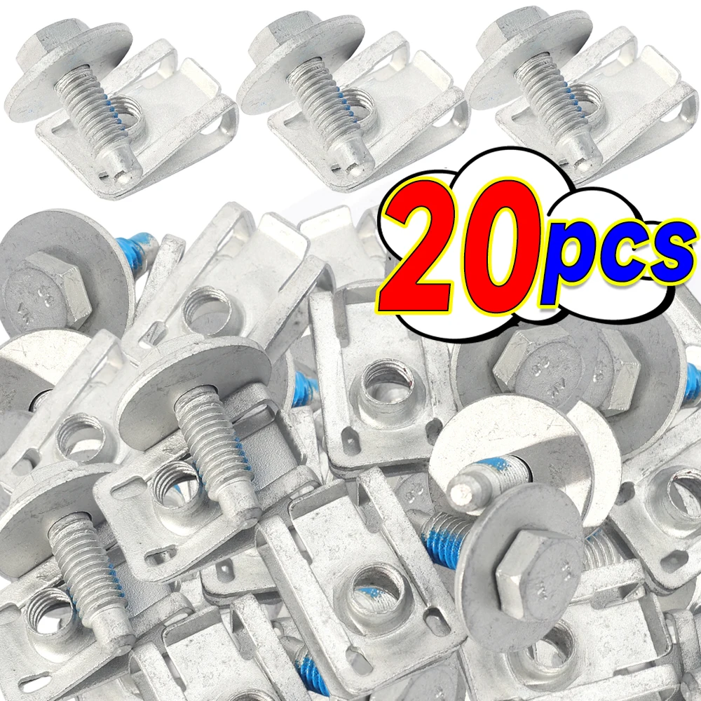20/1 stücke M6 Unter Motor Spritzschutz Schild Schrauben Bolzen Unterlegscheibe Clips Auto Chassis Selbstschneidende Verschluss für VW Audi ford Benz