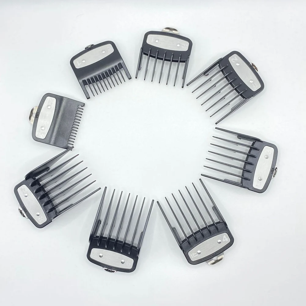 High-end For Wahl Hair Clipper Guide Comb Cutting Limit Combs 8Pcs Set Standard Guards Attach Parts Electric Clippers Accessorie
