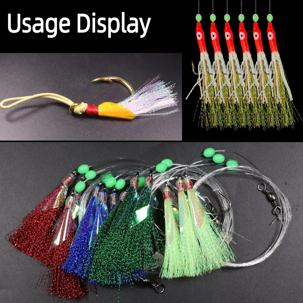 2 Packungen Gedrehtes Flashabou Holographisches Lametta zum Fliegenbinden, Kristallflash für Köderfische, Streamer, Jig-Haken, Material zur Herstellung von Angelködern – Detail 9