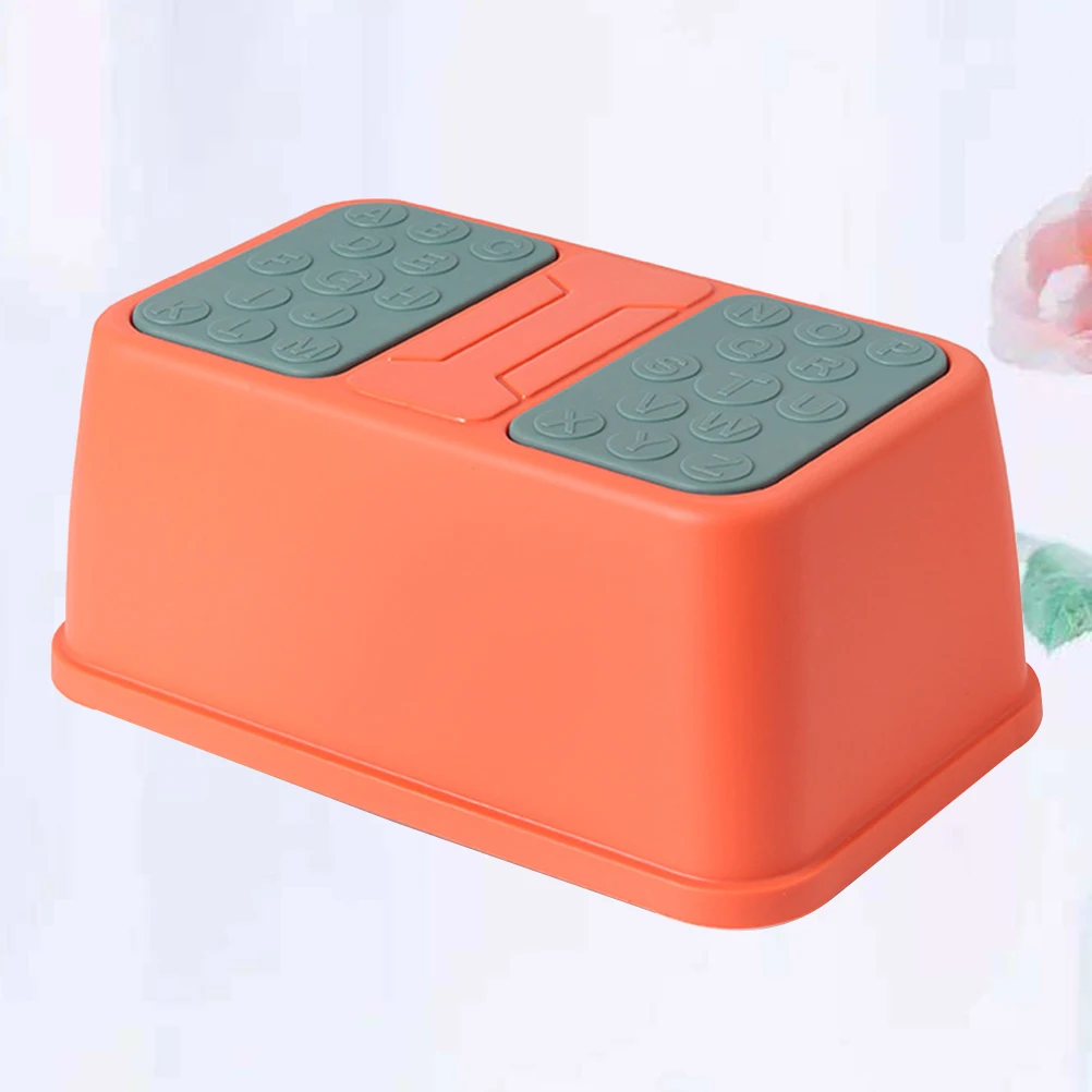 

1Pcs Plastic Cartoon Kids Step Stool Anti-Slip Red Footstool Toilet Hand Washing Educational Alphabet Number Children Footstool