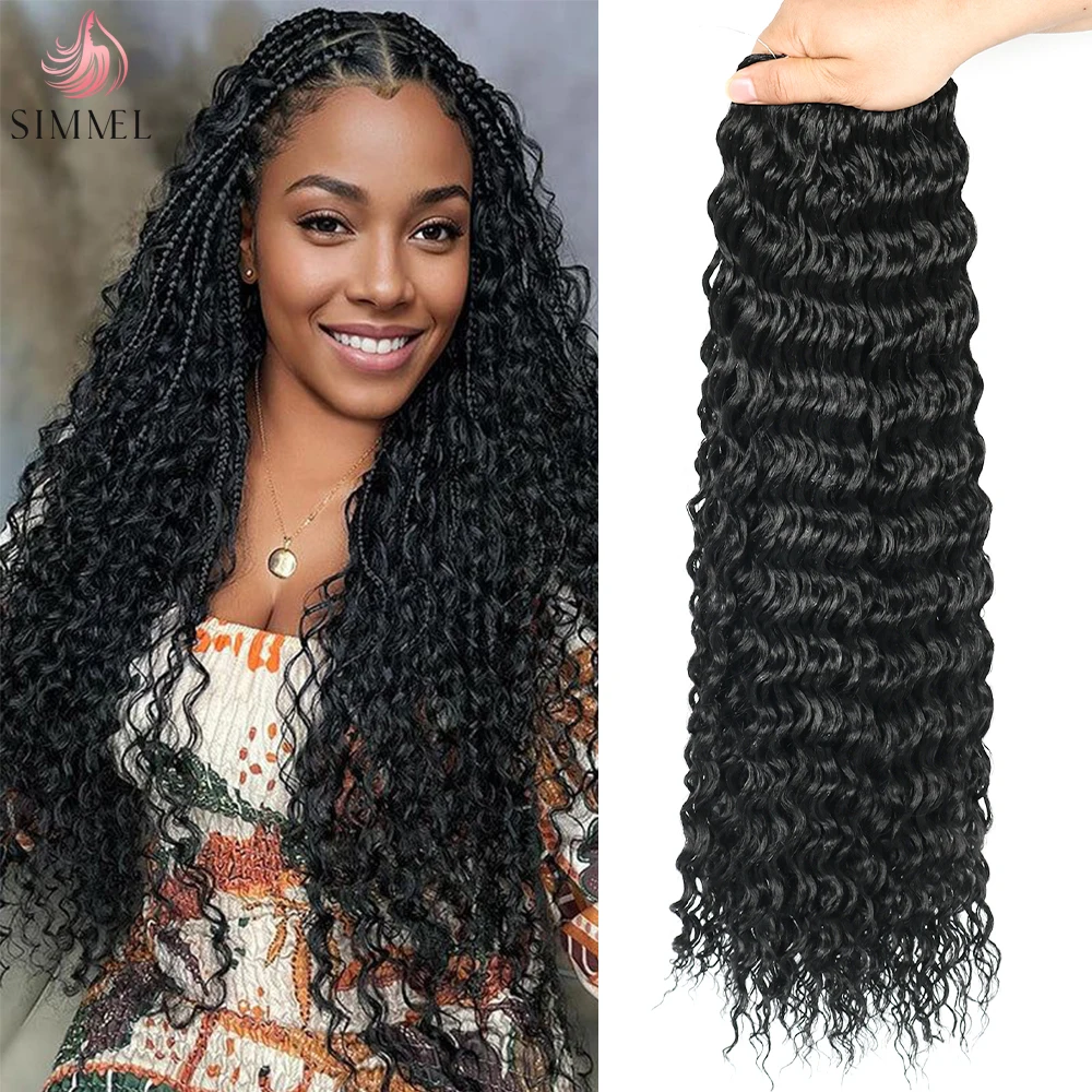 deep-wave-feather-crochet-human-hair-extensions-100g-pre-separated-miracle-knots-crochet-hair-with-knotless-string-for-braiding