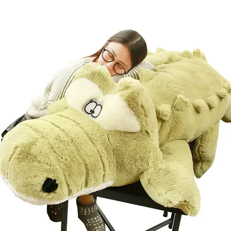 [Funny] Big size 150cm soft crocodile doll Stuffed plush toy animal cotton Hold pillow Home Decoration child adult Birthday Gift