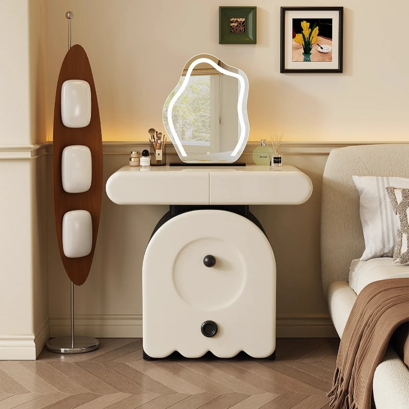 

Chep Comfortable Makeup Cabine t Drawers Mirror Chair Nail Dressing Table Vanity Speaker Cosmetics Wood Vestidores Furniture