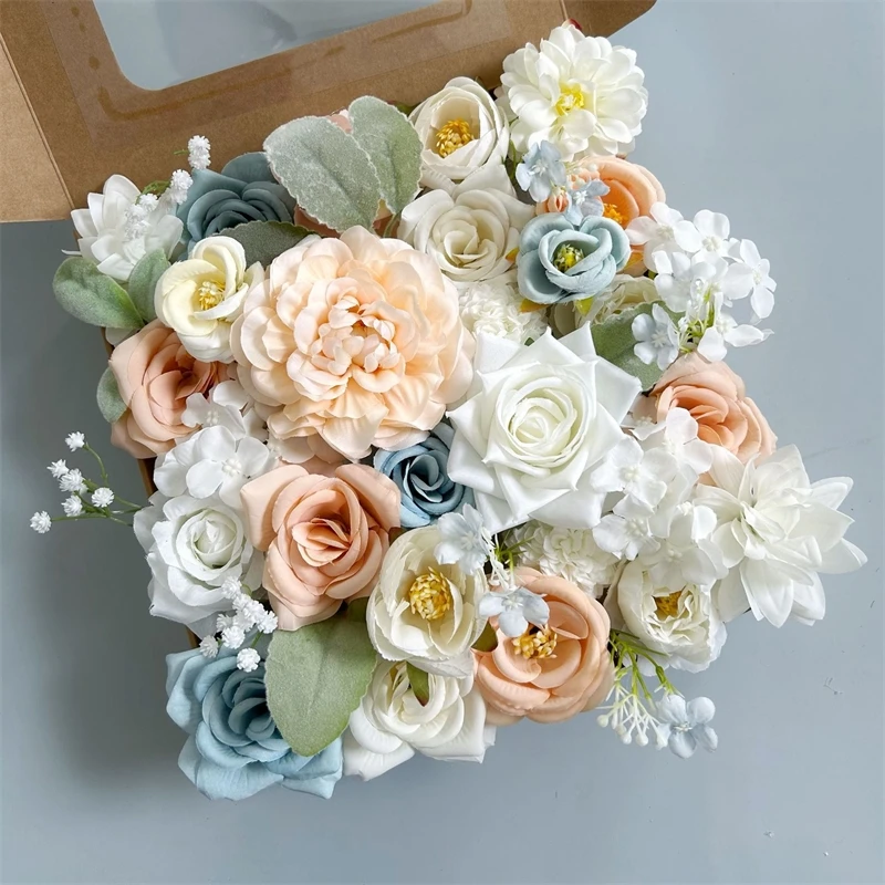 

Autumn Artificial Flowers Combo Box Set Terracotta For DIY Wedding Table Centerpieces Bridal Bouquets Home Party Decor
