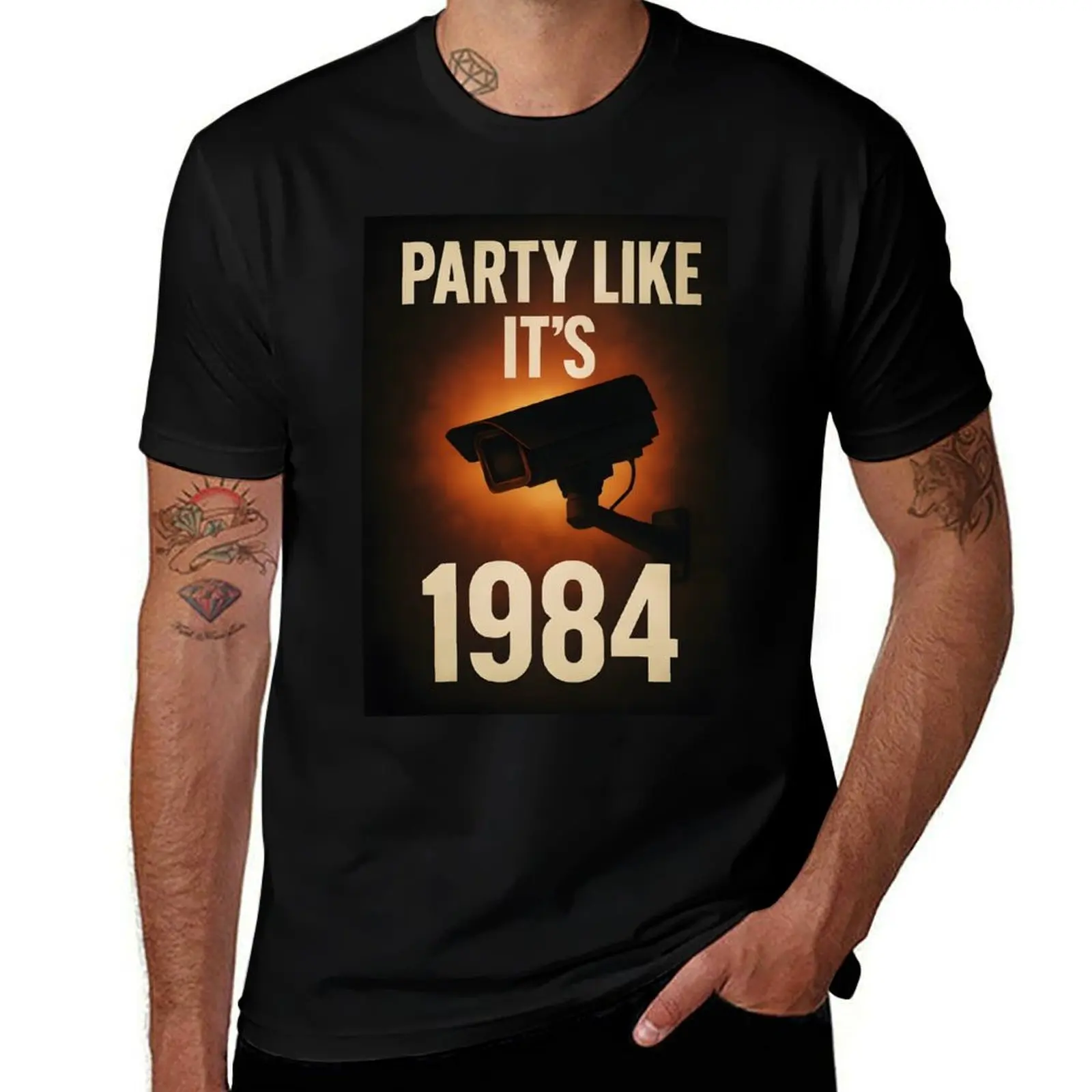 

Party Like It’s 1984 – Dystopian Surveillance T-Shirt street wear oversized t shirt oversizeds t shirts for men