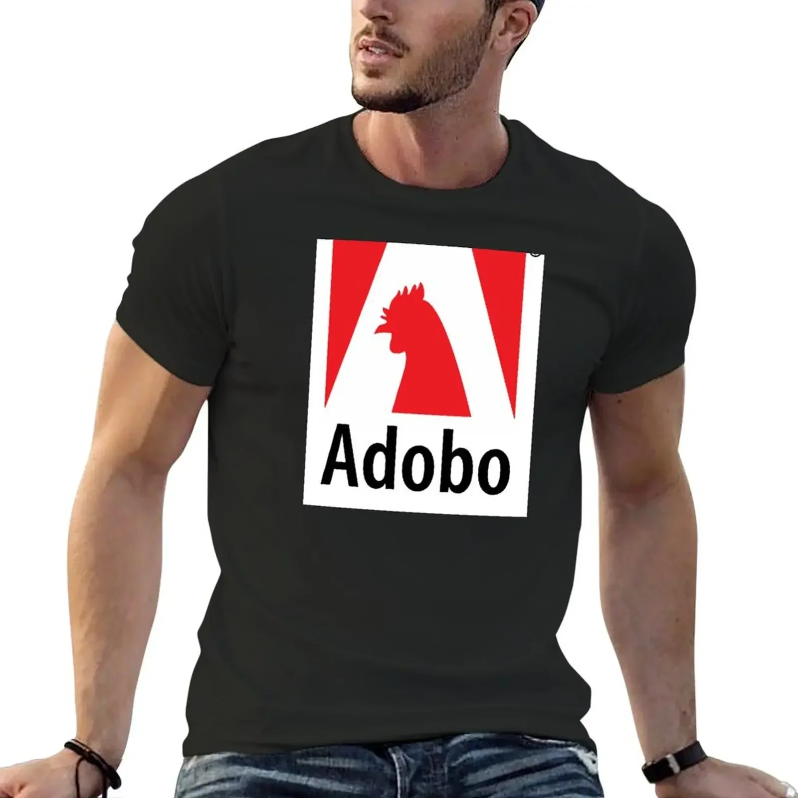 

Adobo Inc T-Shirt man clothes Short sleeve tee tops hippie clothes mens workout shirts