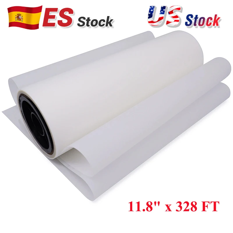 

CALCA 11.8" x 328 FT DTF Printer Transfer Film Premium Roll Direct to Printing Hybrid Hot Peel Film US and Spain Stock